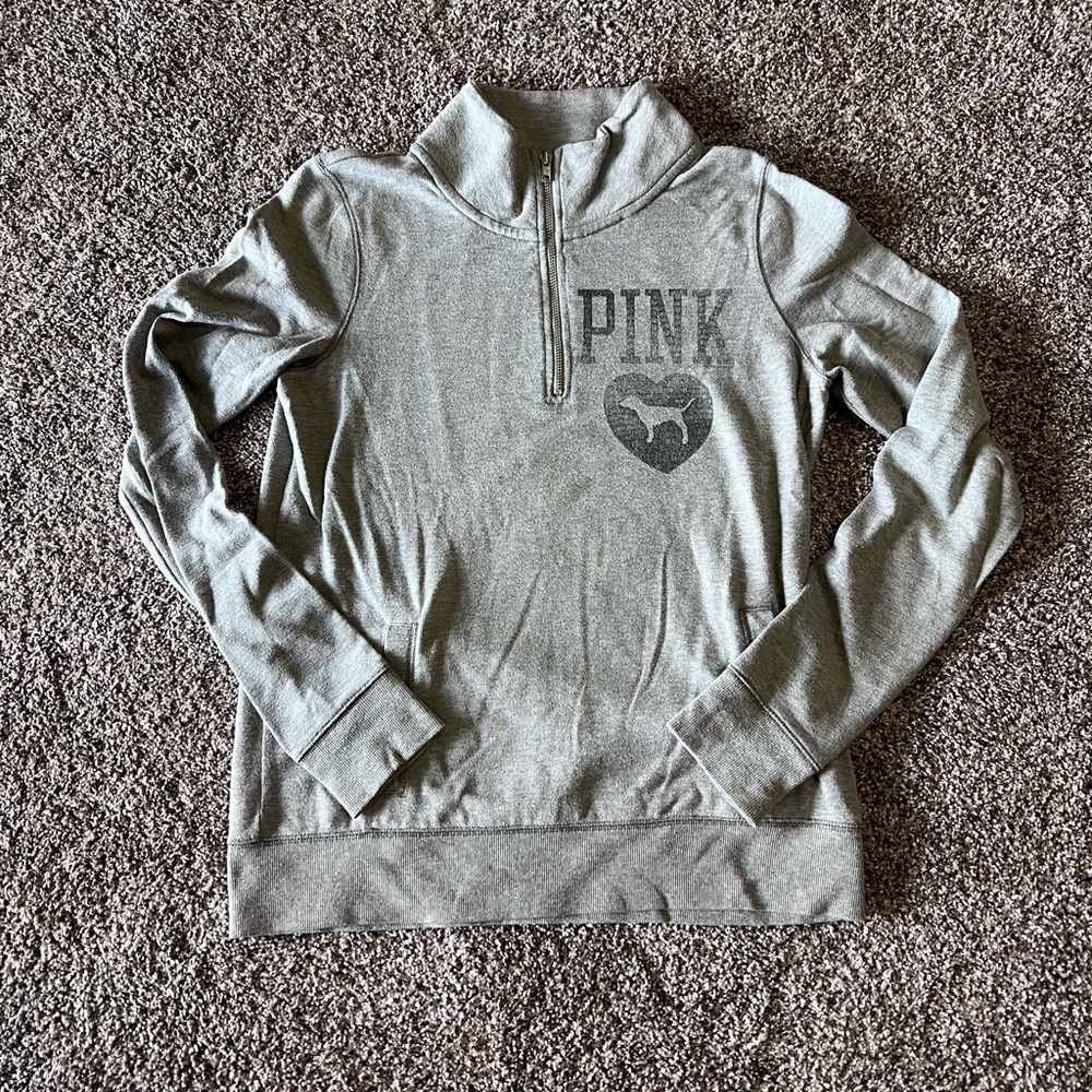 Victoria’s Secret Pink Sweatshirt Half Zip Small